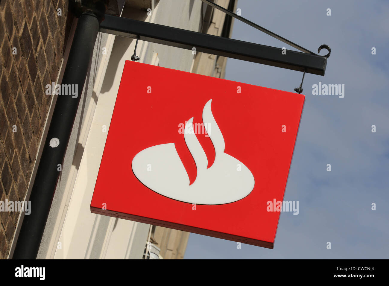 Santander Building Society Sign Stock Photo Alamy