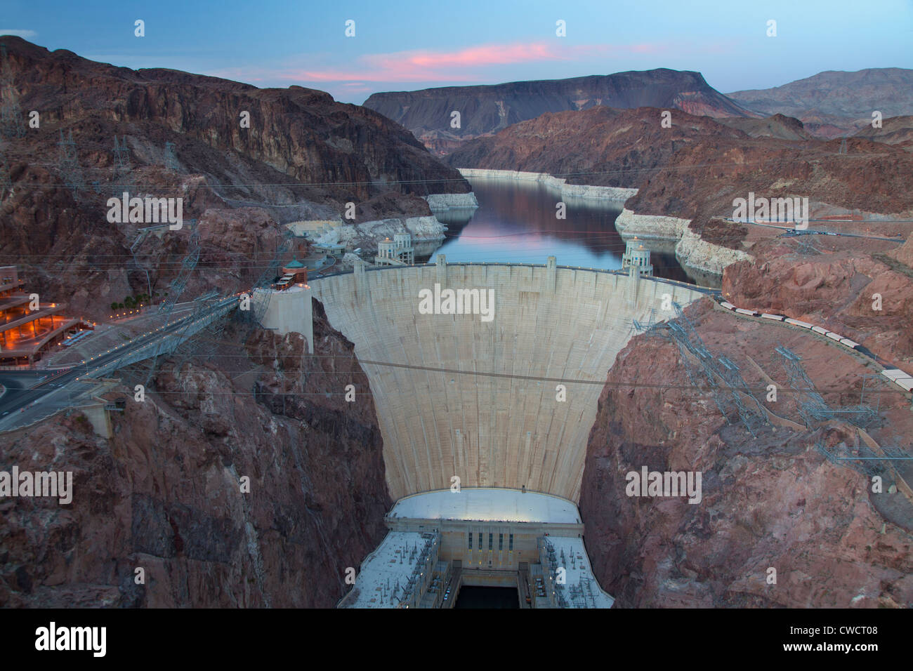 Hoover Dam, Lake Mead National Recreation Area, near Las Vegas, Nevada. Stock Photo