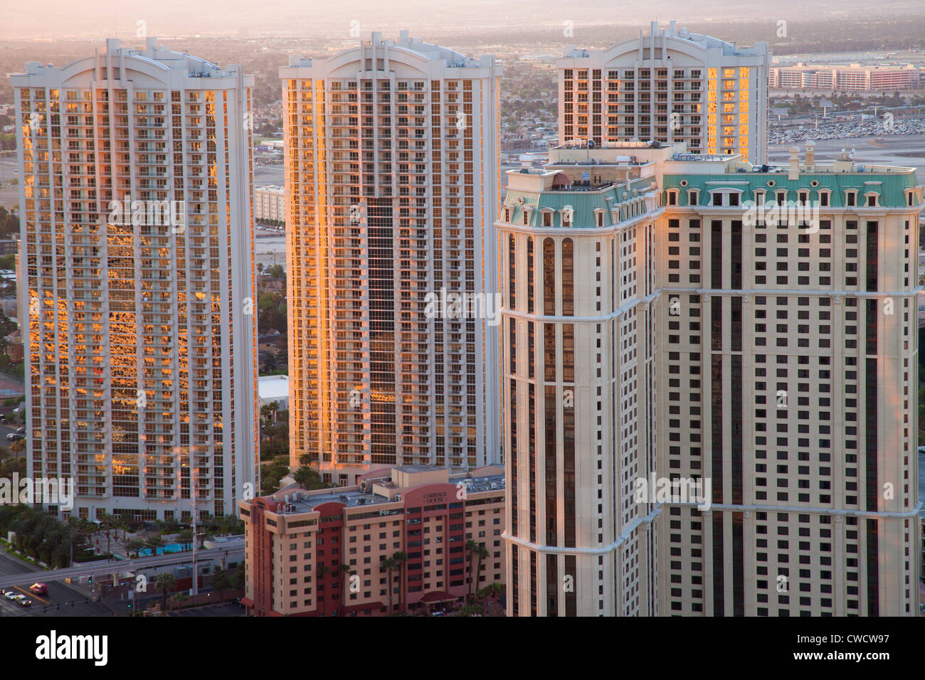 The MGM Signature Towers and The Marriott Grand Chateau, Las Vegas, Nevada. Stock Photo