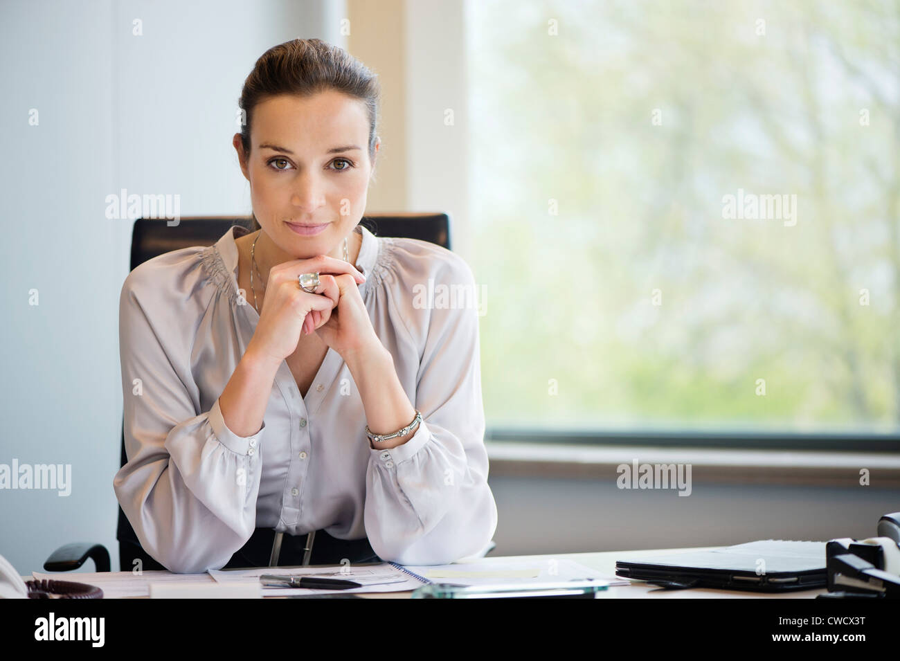 Portrait of a businesswoman in an office Stock Photo - Alamy