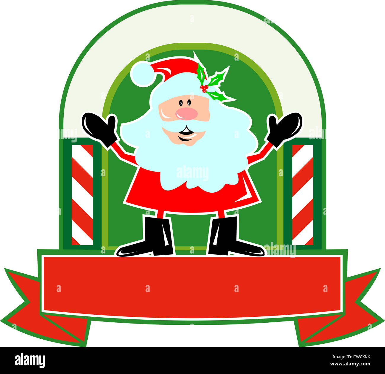 Cartoon style illustration of santa claus saint nicholas father ...