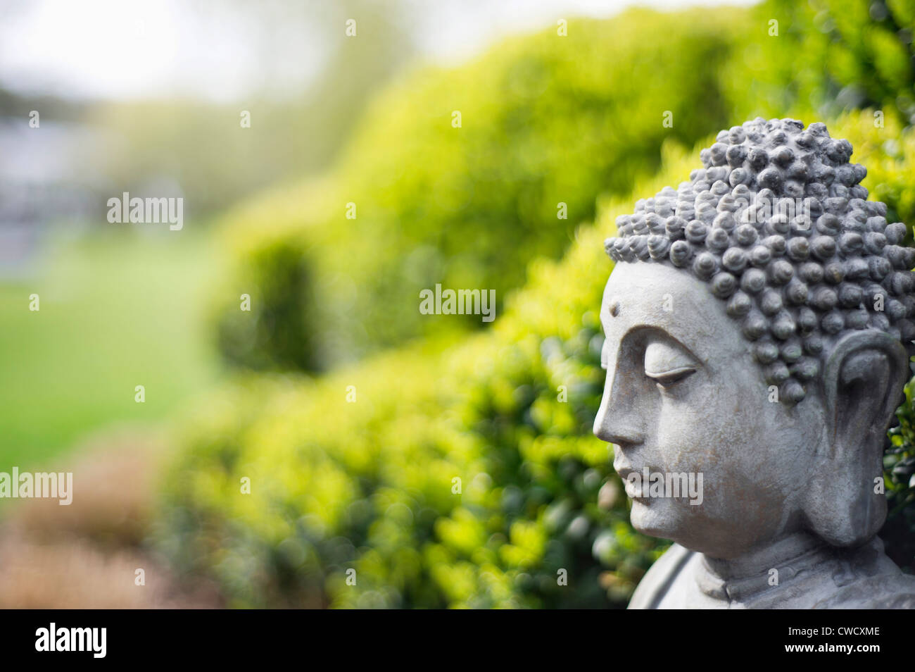 Statue of Buddha in a garden Stock Photo - Alamy
