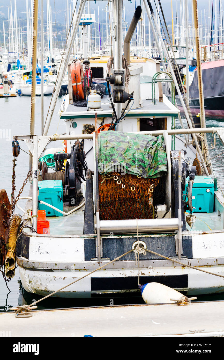 Fishing boats docked in "Santa Barbara" harbor Stock Photo Alamy