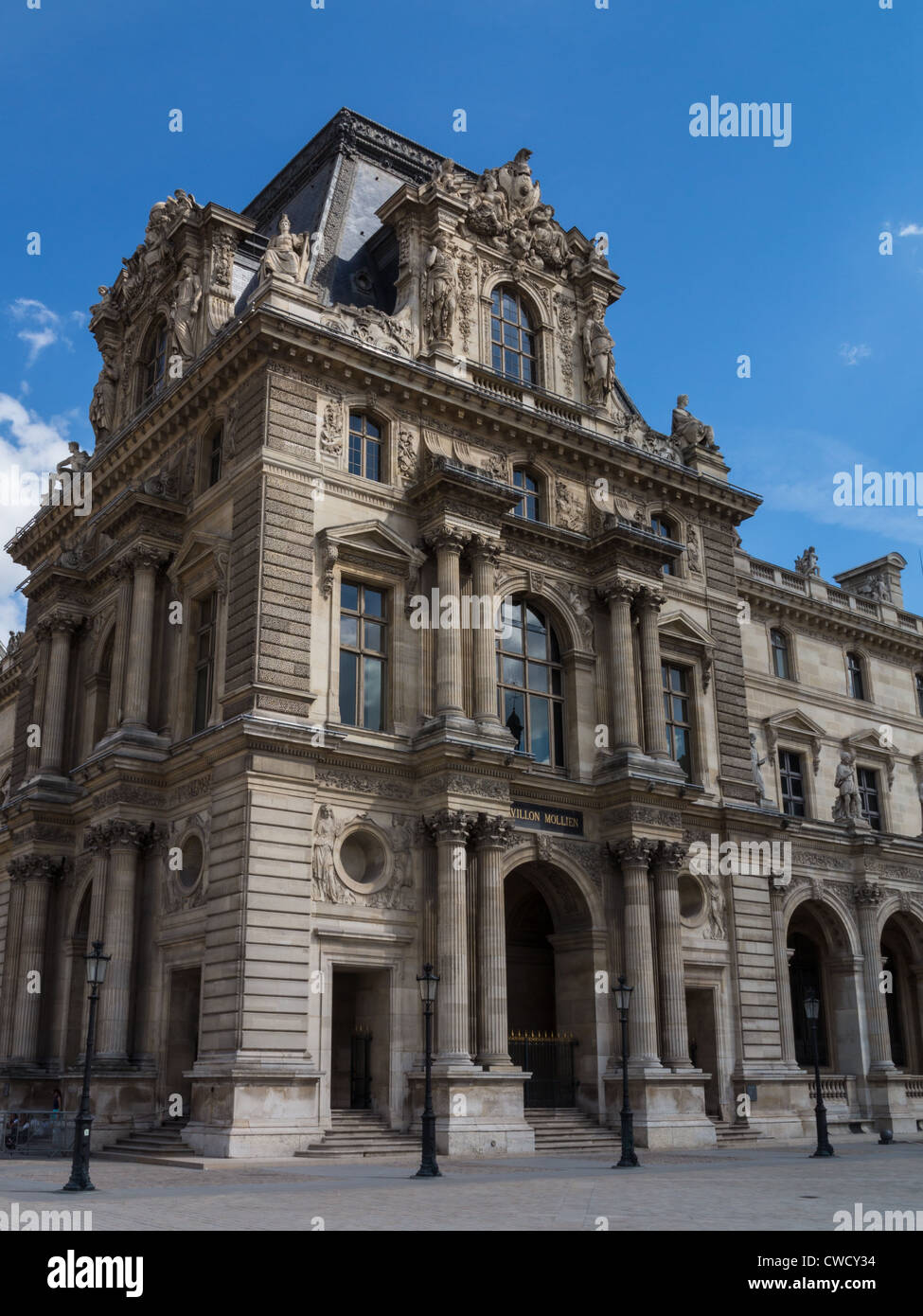The Pavillon Mollien at the Musee du Louvre in Paris Stock Photo