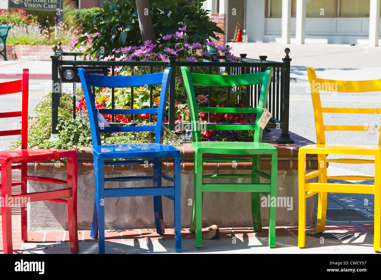 Brightly Colored Chairs Stock Photos Brightly Colored Chairs