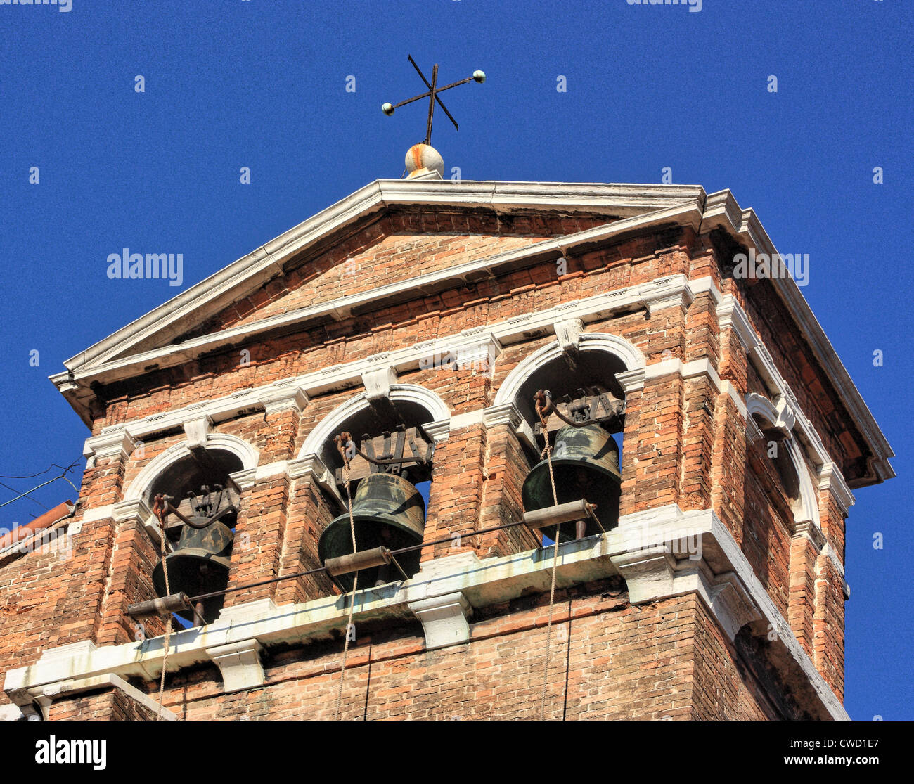 The campanile bell tower of  Santa Maria del Giglio / Santa Maria Zobenigo Stock Photo
