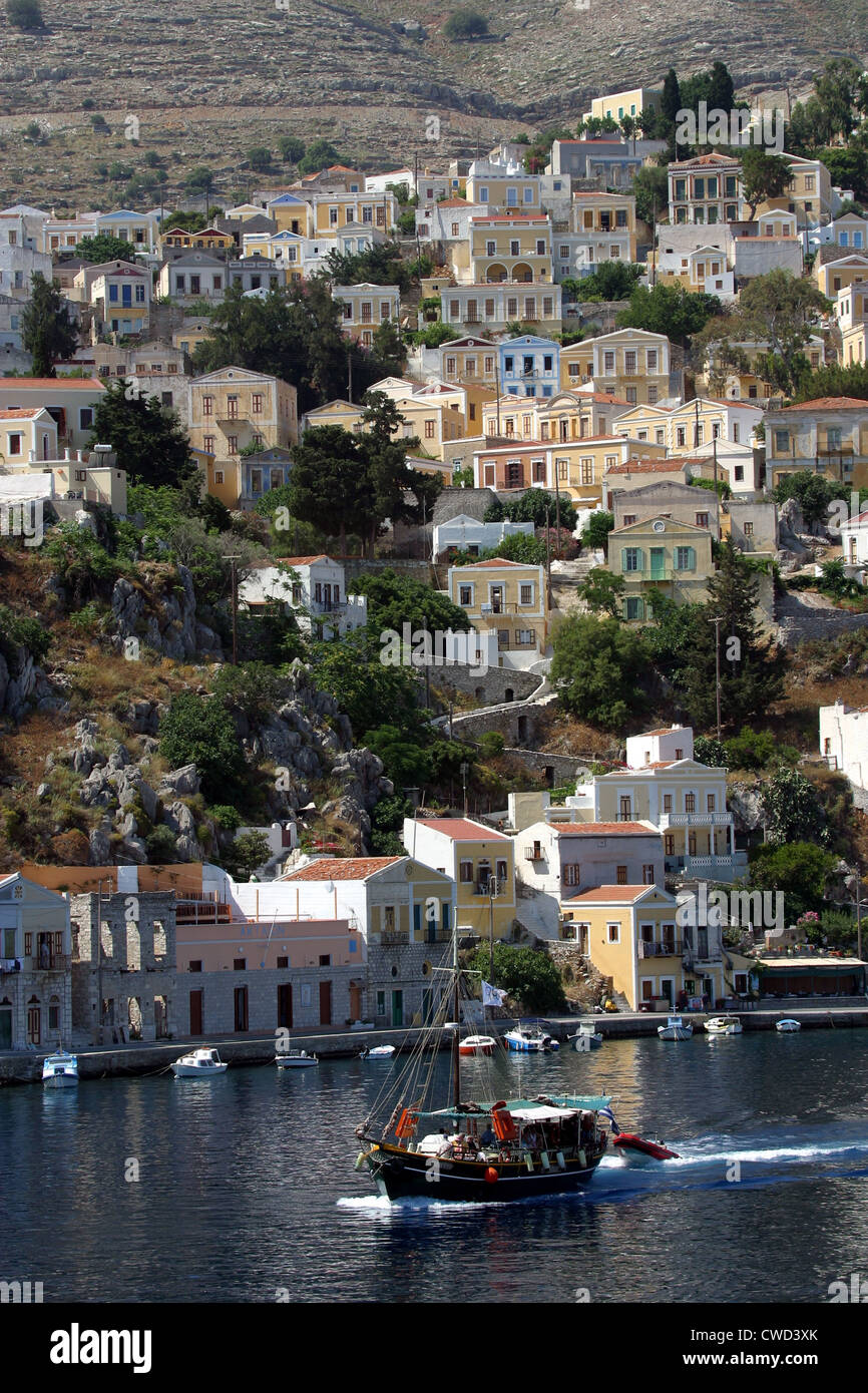 Greece, Symi island, Ano Symi Stock Photo Alamy