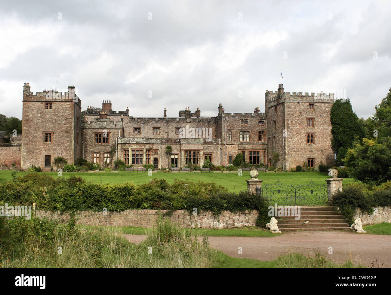 Muncaster castle and grounds in Lake district Stock Photo