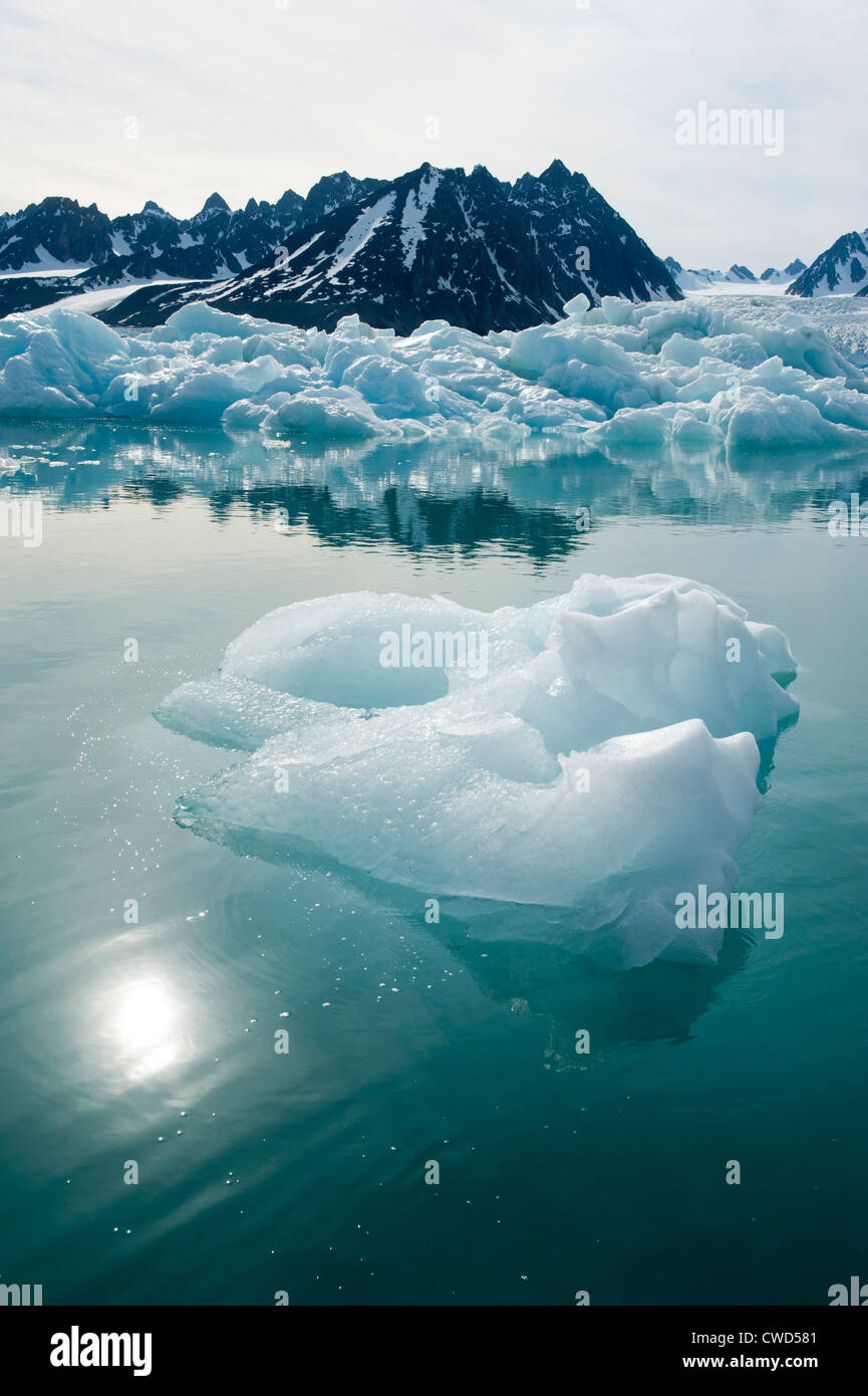 Monaco glacier, Woodfjorden, Spitsbergen, Svalbard, Arctic Stock Photo