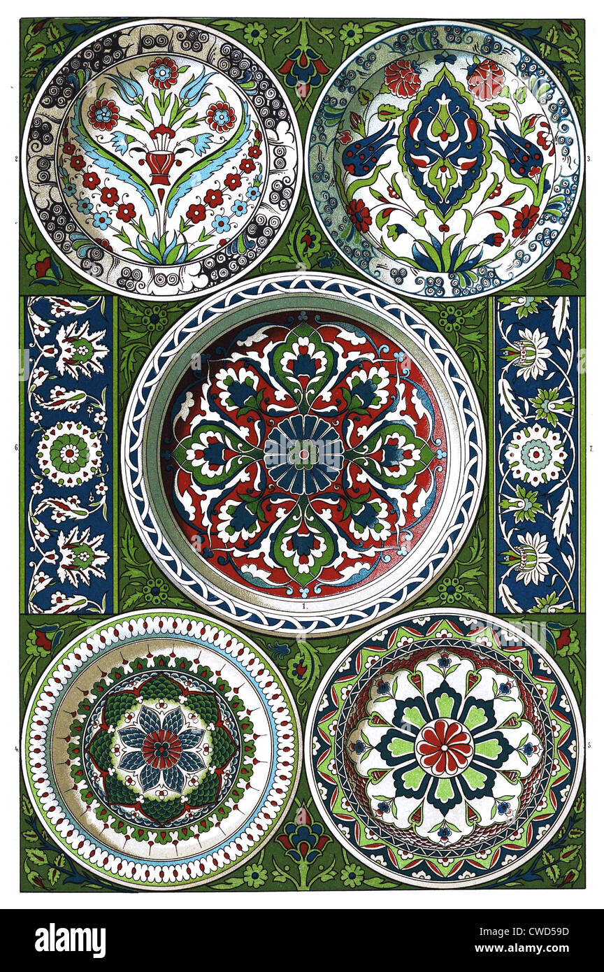 Persian Ceramics Stock Photo