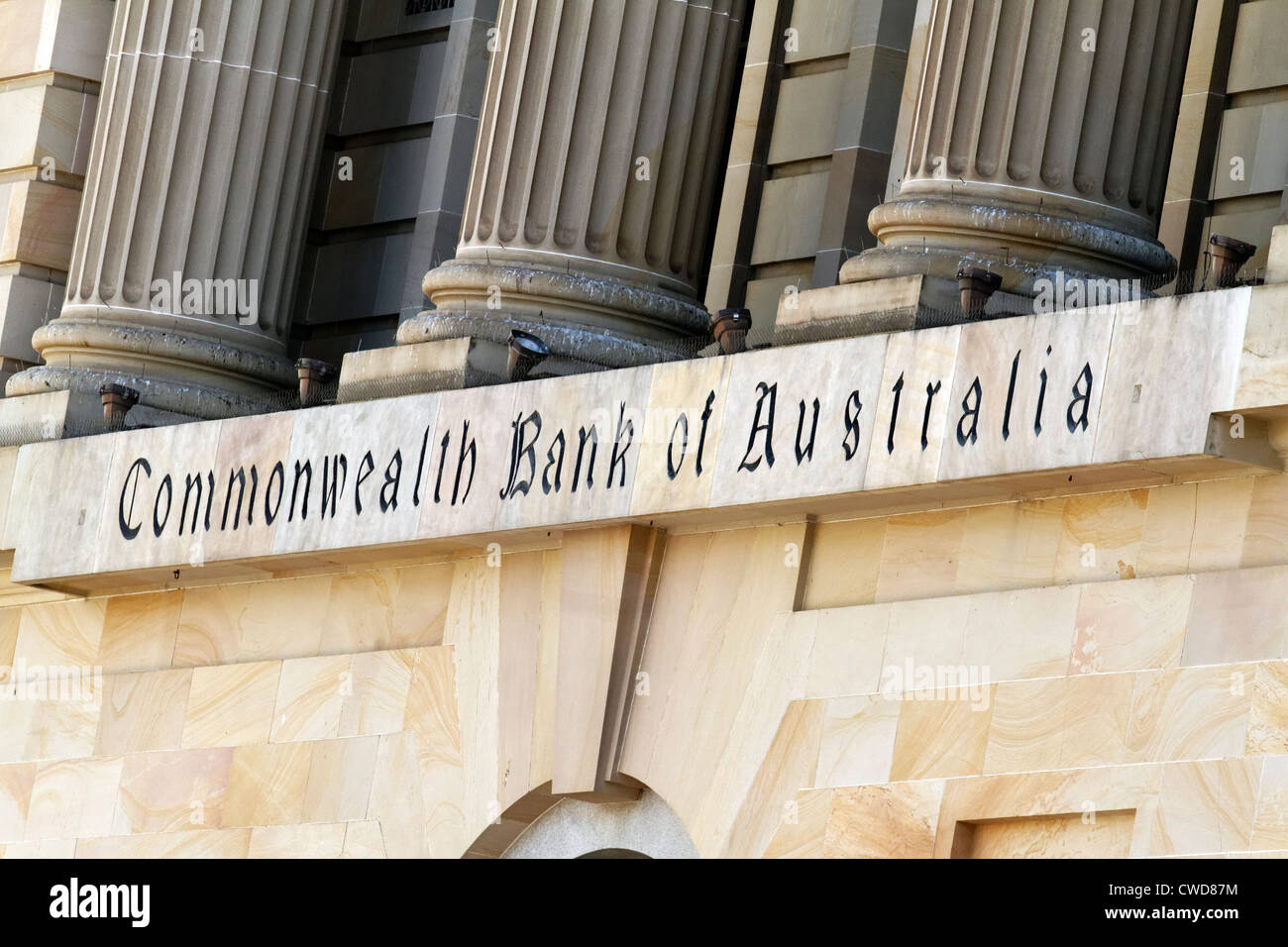 Commonwealth Bank of Australia sign Stock Photo