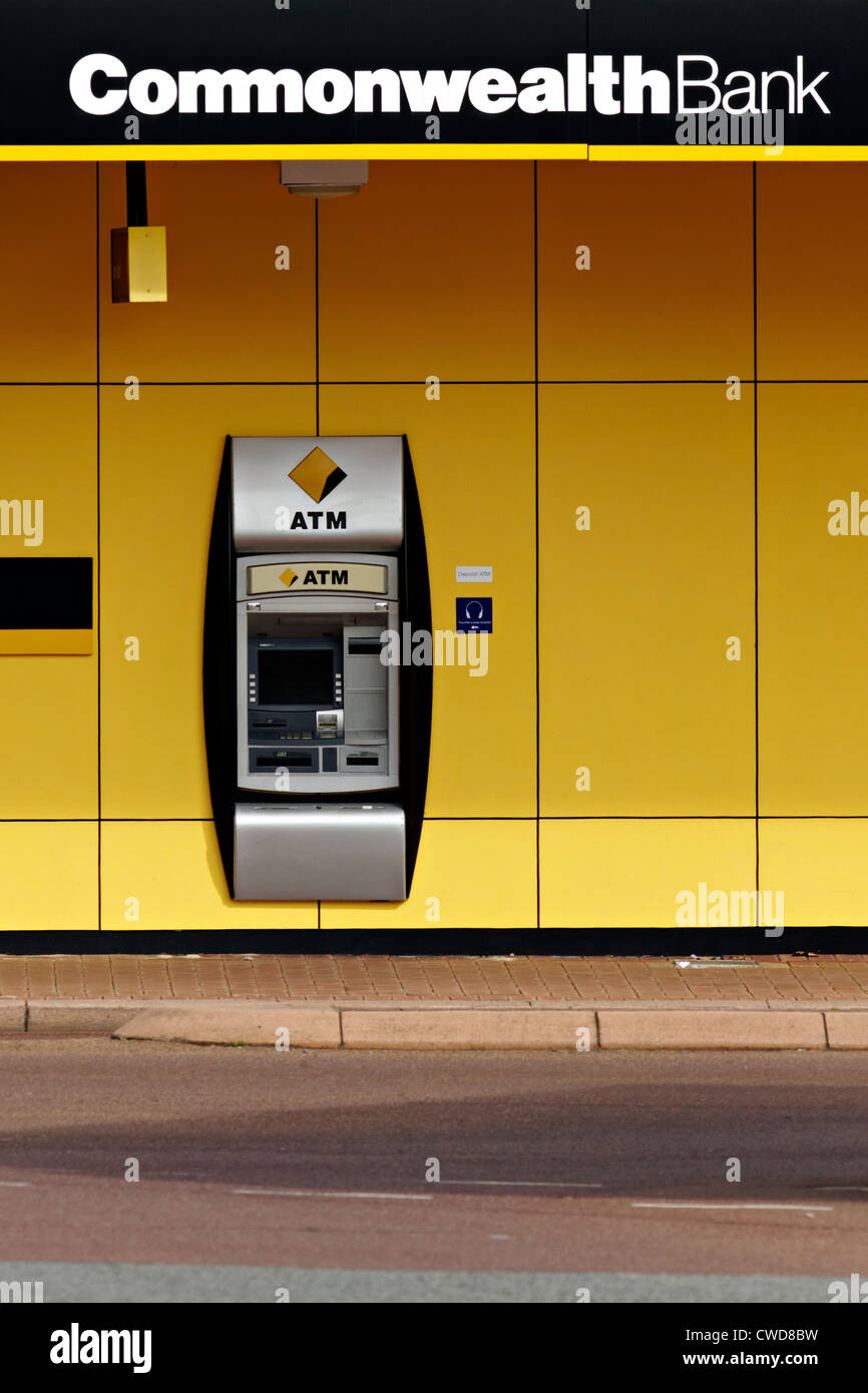 Australian Commonwealth Bank automat teller machine Stock Photo