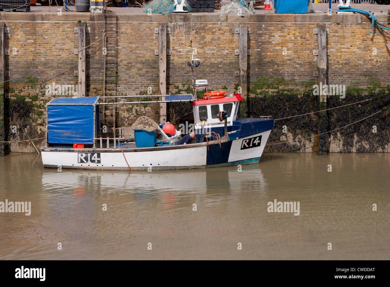A fishing boat at Whitstable harbour Kent, UK Stock Photo Alamy