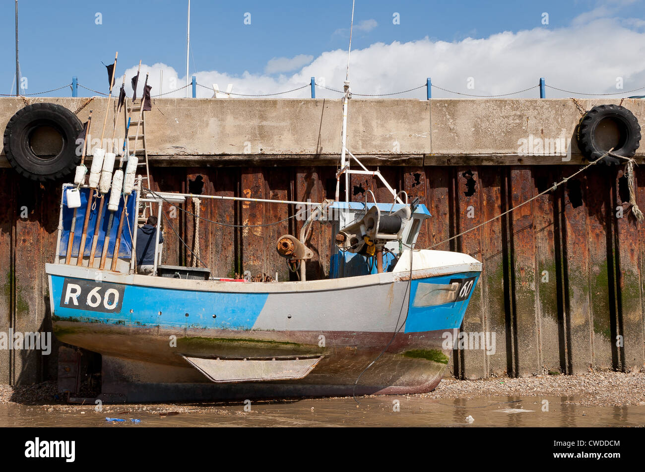 A fishing boat at Whitstable harbour Kent, UK Stock Photo Alamy