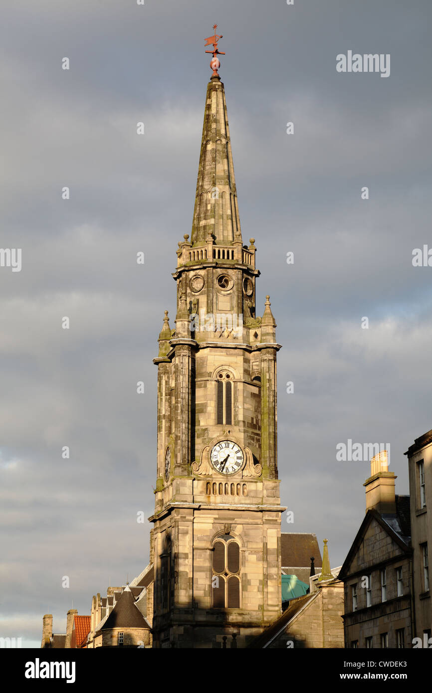 Tron Kirk steeple in the Old Town, High Street, Royal Mile, Edinburgh city centre, Scotland, UK Stock Photo