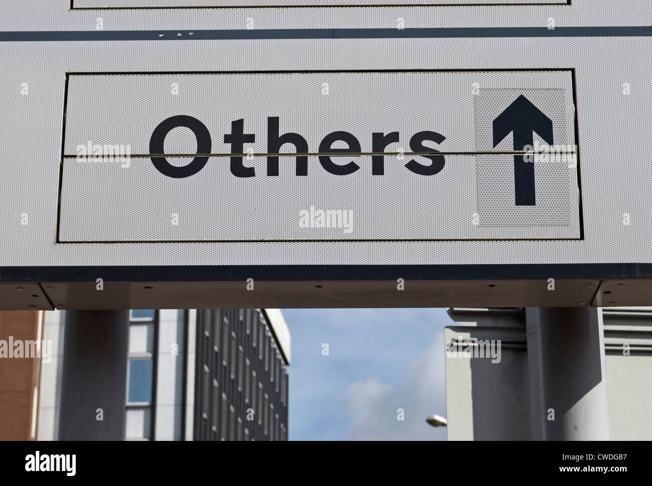 enigmatic road sign in kingston upon thames, surrey, england, giving