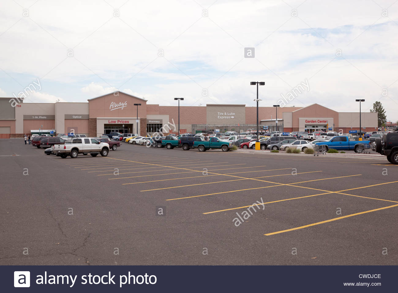 WalMart Supercenter Safford Arizona more than 4 people visible Stock