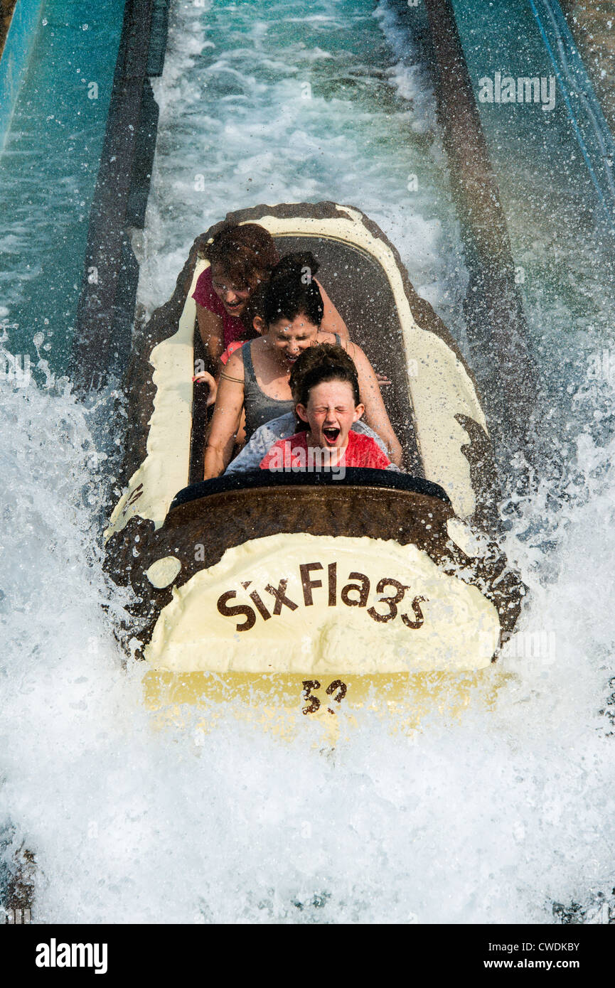 Saw Mill Log Flume, Great Adventure, Six Flags, New Jersey, USA Stock