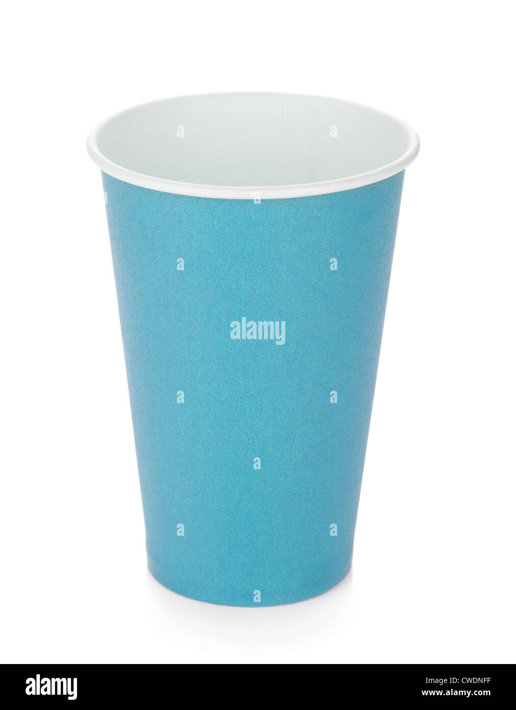 Blue paper coffee cup. Isolated on white background Stock Photo - Alamy