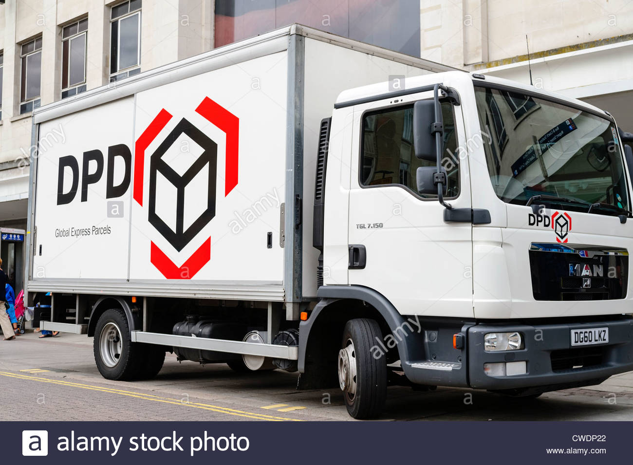 DPD parcel delivery lorry in Bristol, UK. DPD couriers Stock Photo