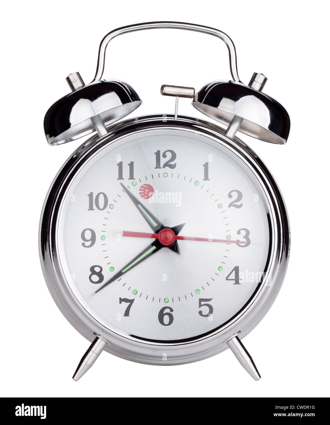 Alarm clock isolated on white background Stock Photo - Alamy