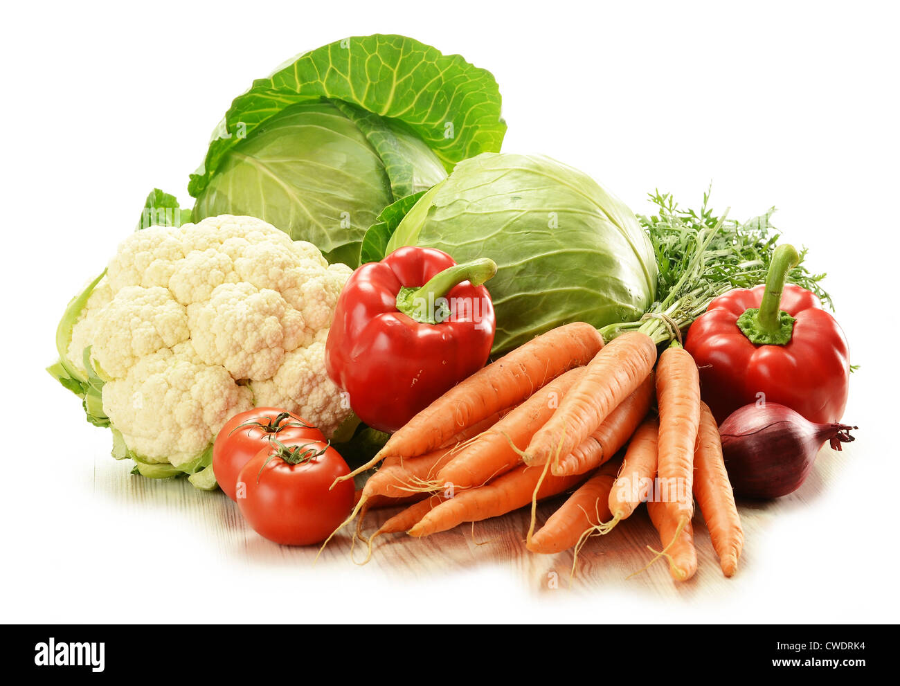 Raw vegetables isolated on white Stock Photo - Alamy