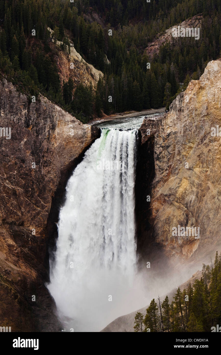A large waterfall in Wyoming. Stock Photo