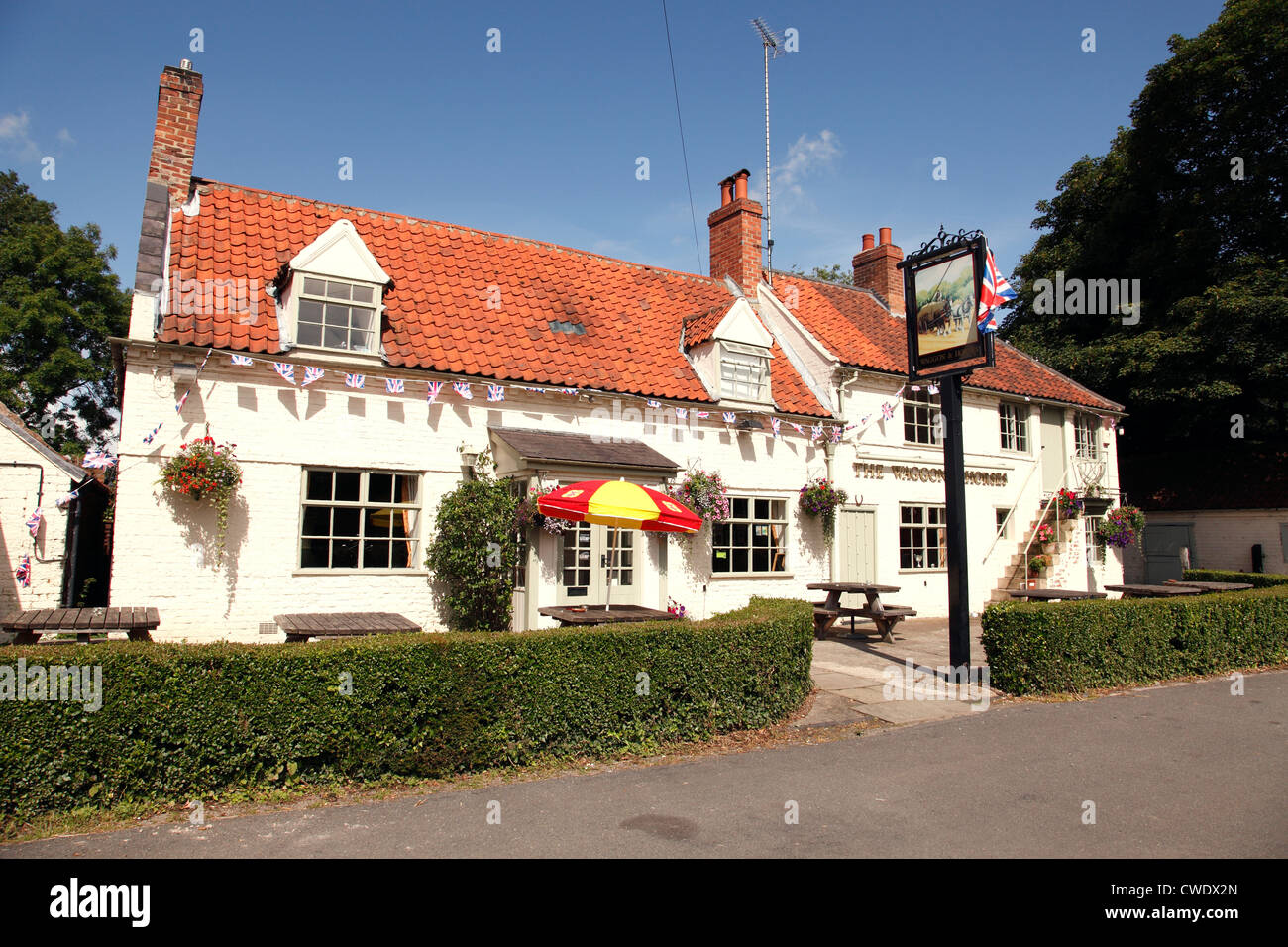 The Wagon & Horses public house in the village of Bleasby