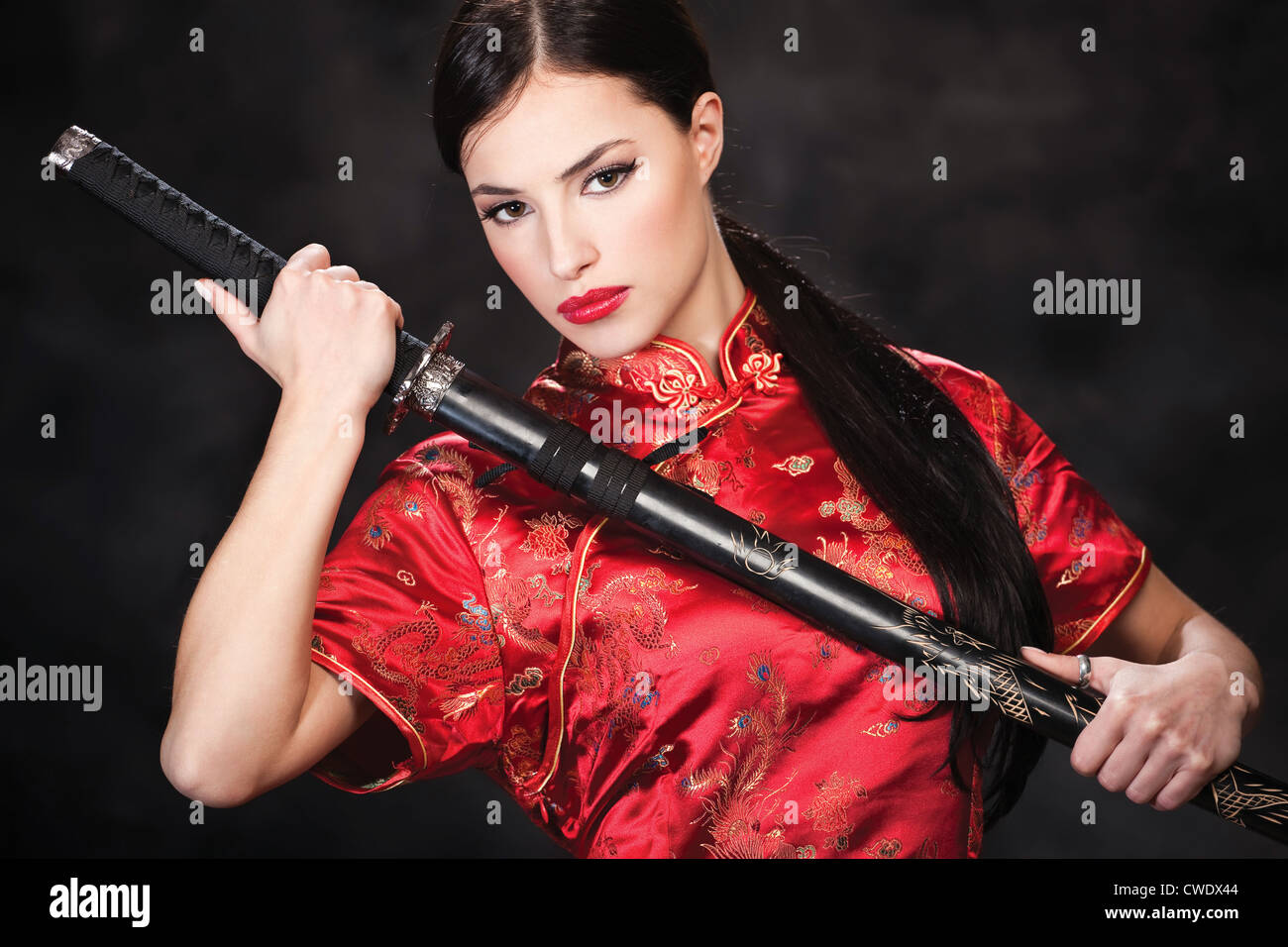 Woman with katana hi-res stock photography and images - Alamy