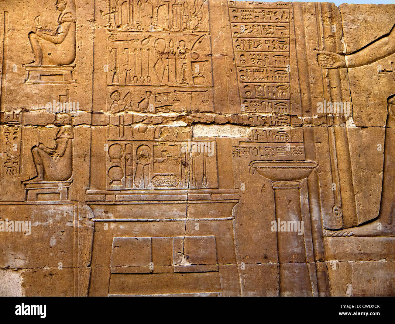 The Temple To Crocodile God Sobek At Kom Ombo By River Nile In Egypt ...