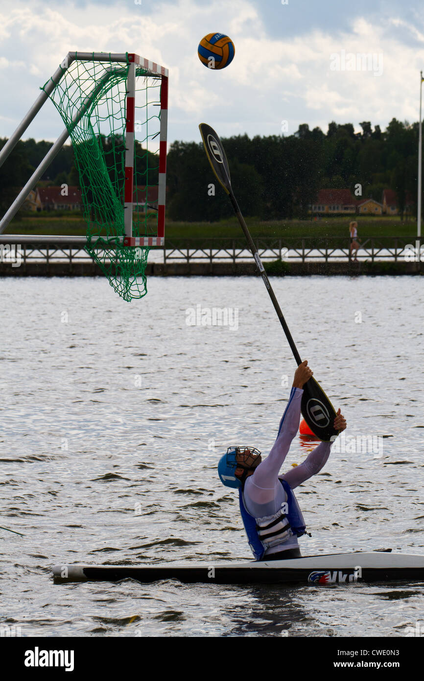 Kayak (canoe) polo tournament Stock Photo Alamy