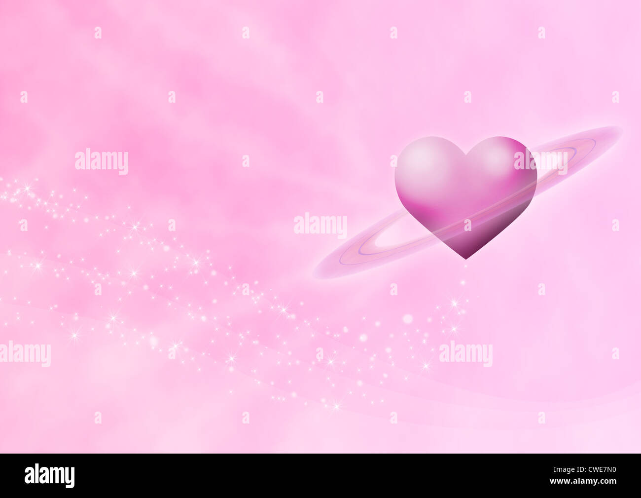 Heart Floating Against Pink Background Stock Photo - Alamy