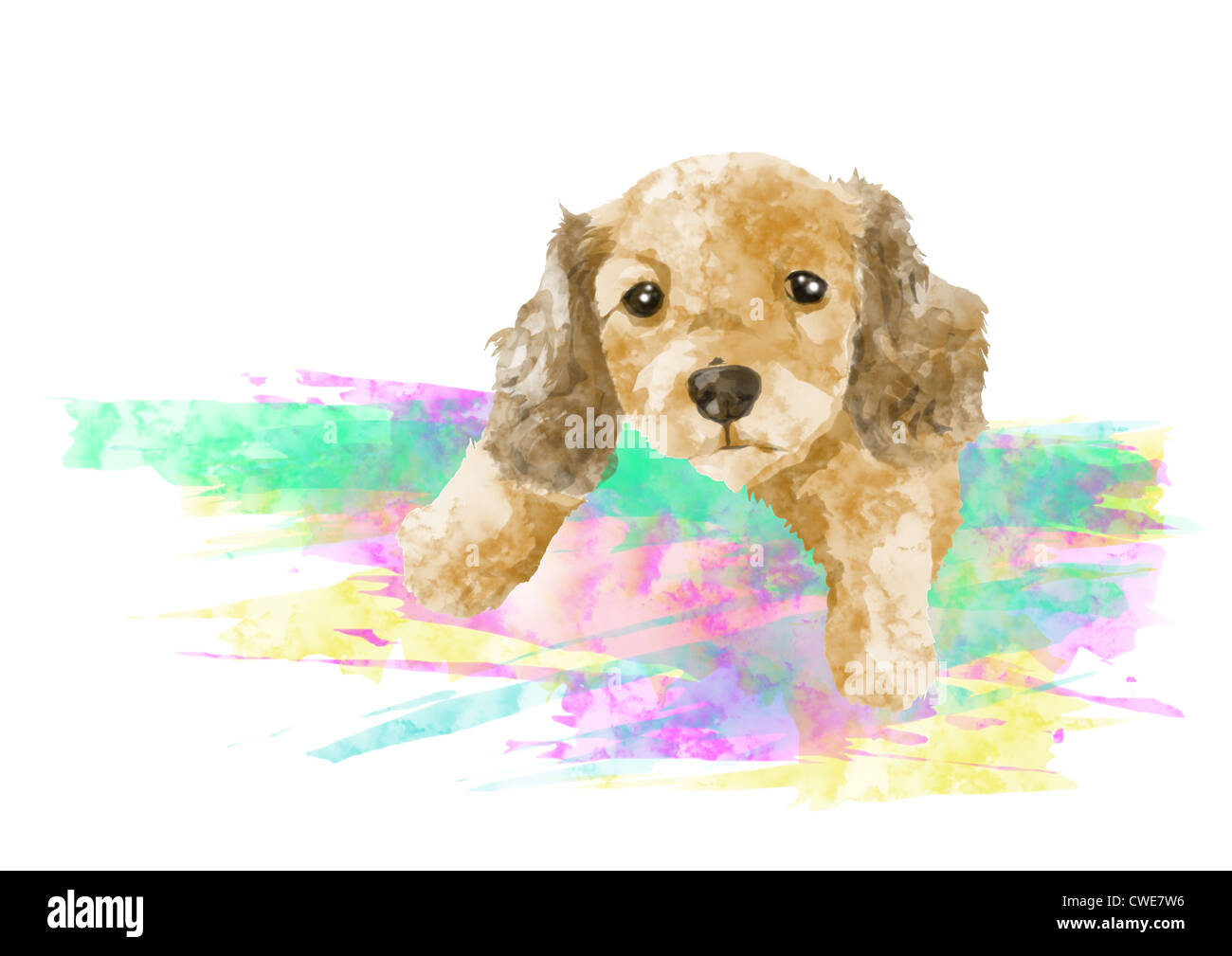 Illustration Of Cute Puppy Dog Stock Photo - Alamy