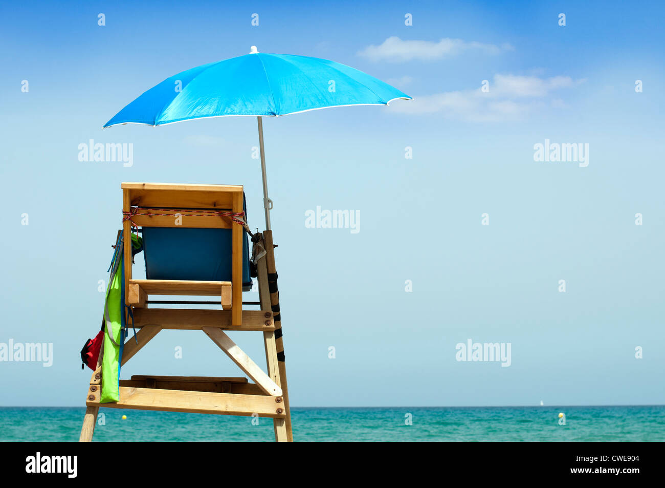 lifeguard off duty, tower observation Stock Photo Alamy