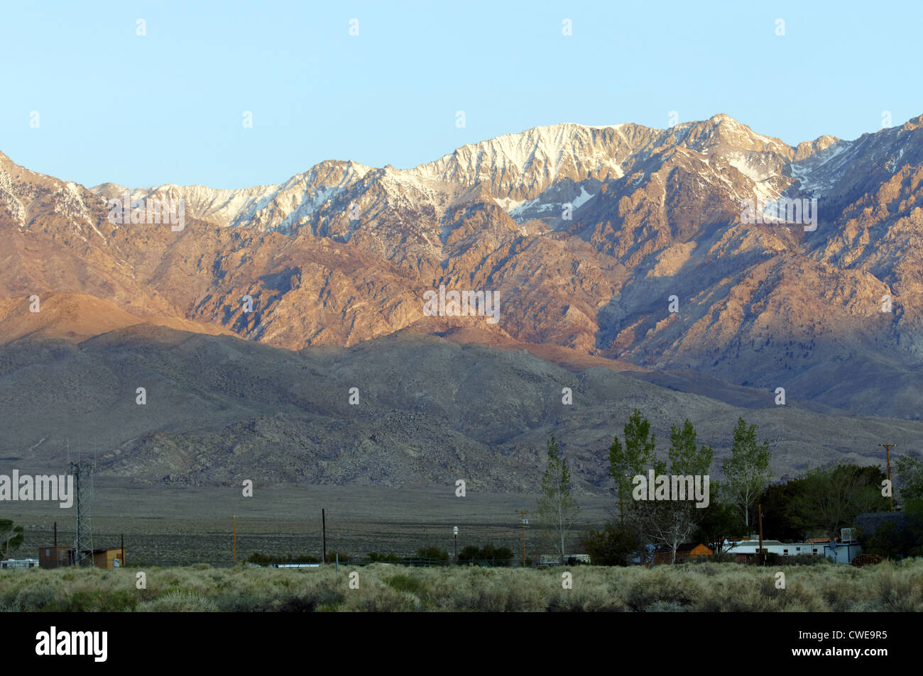 Sierra Nevada Mountains Outskirts of Independence, California, USA. Stock Photo