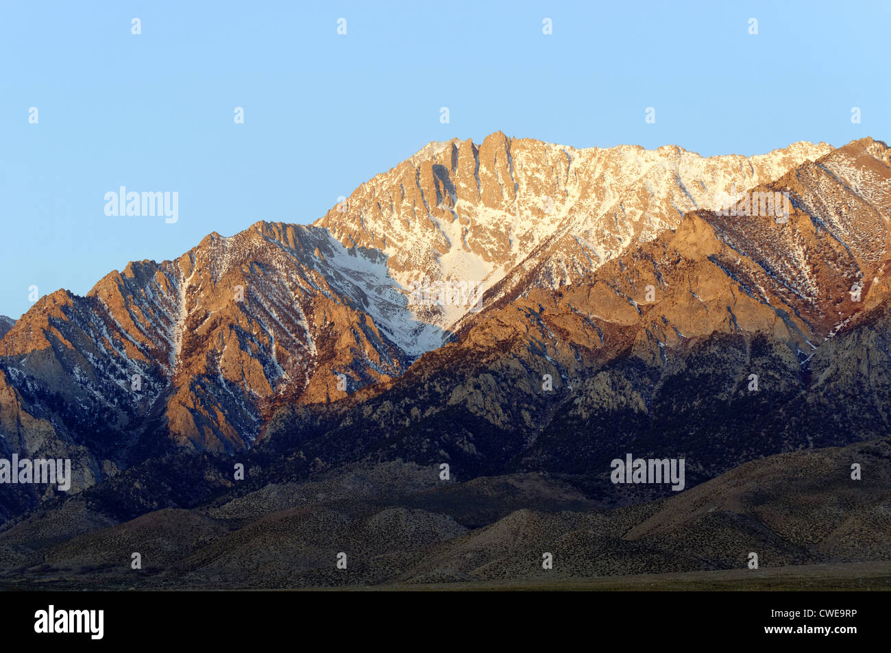 Sierra Nevada Mountains, seen from Independence, California, USA. Stock Photo