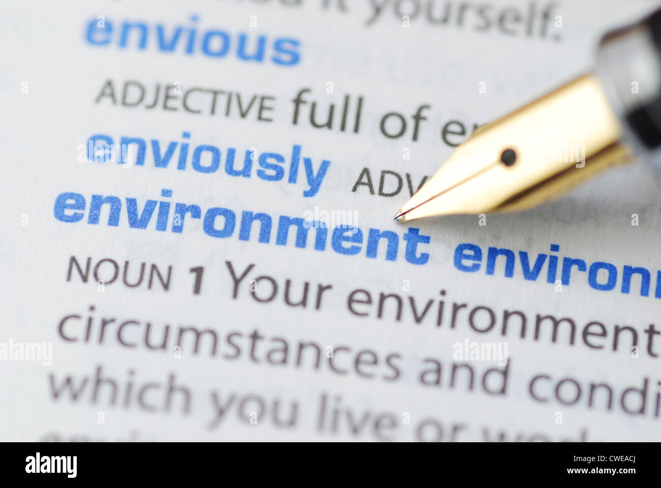Environment - Dictionary Series Stock Photo