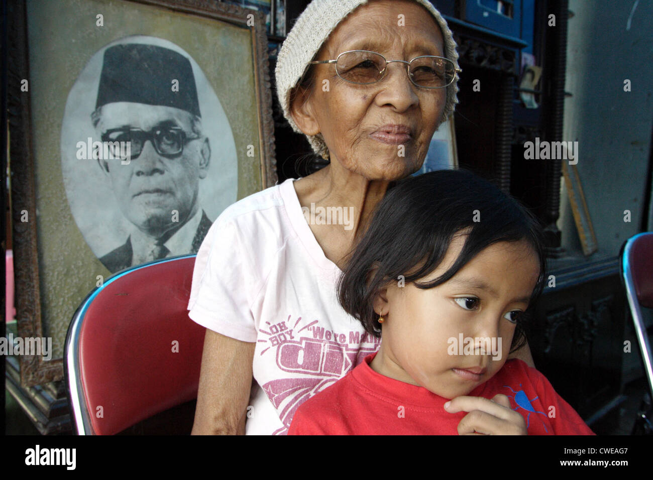 Earthquake victims, Java Stock Photo