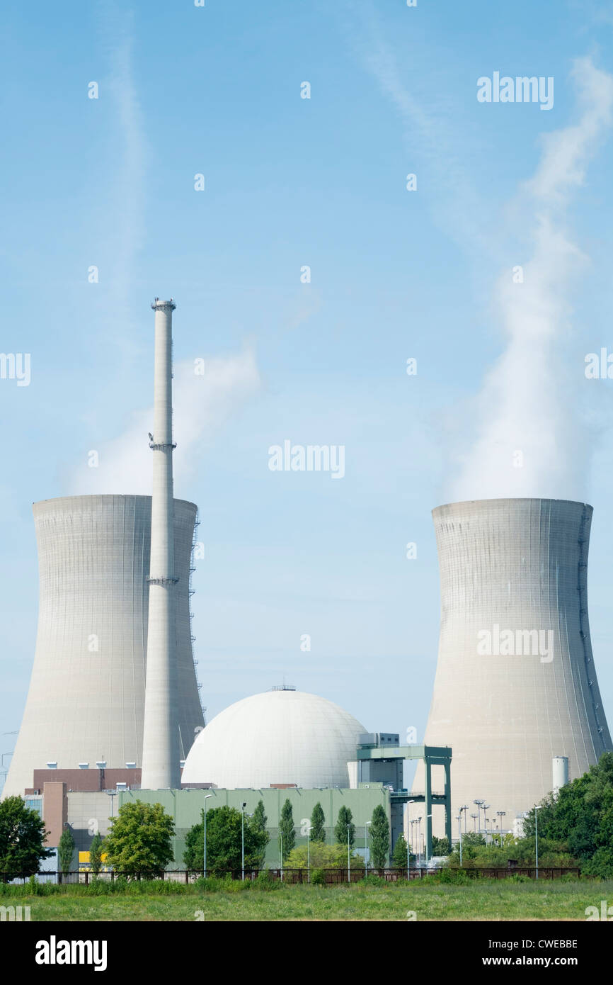 Grafenrheinfeld nuclear power station in Germany Stock Photo
