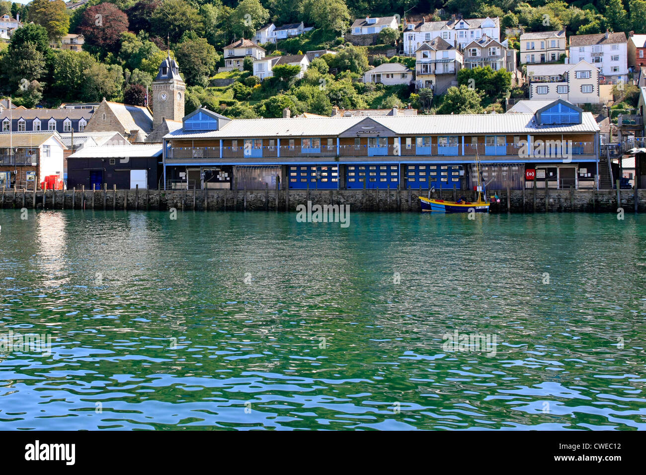 The fish market building at Looe Cornwall Stock Photo Alamy