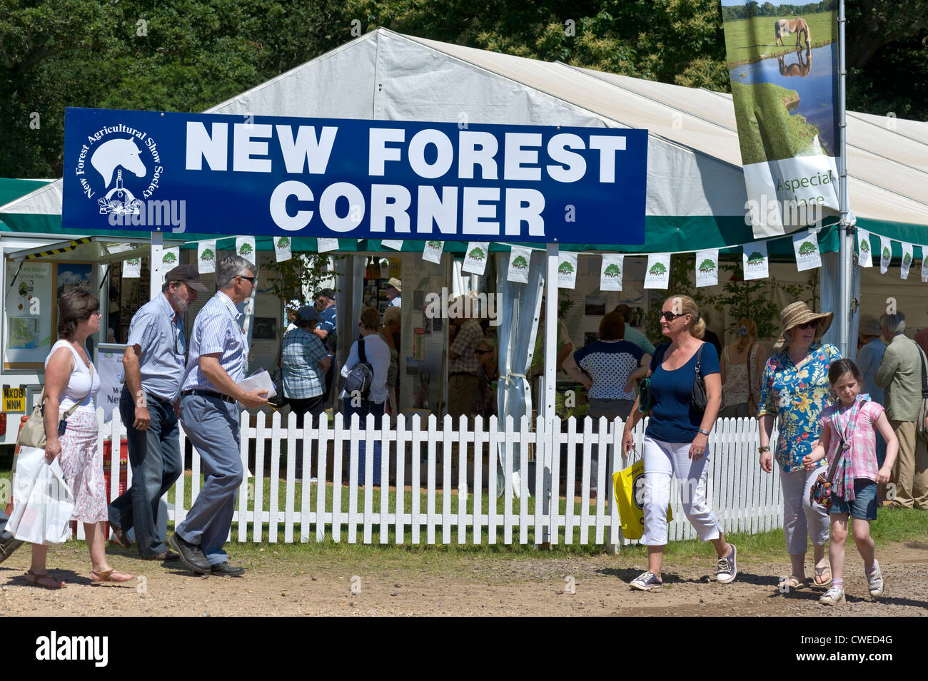 New Forest County Show Hampshire UK promotional display Stock Photo Alamy