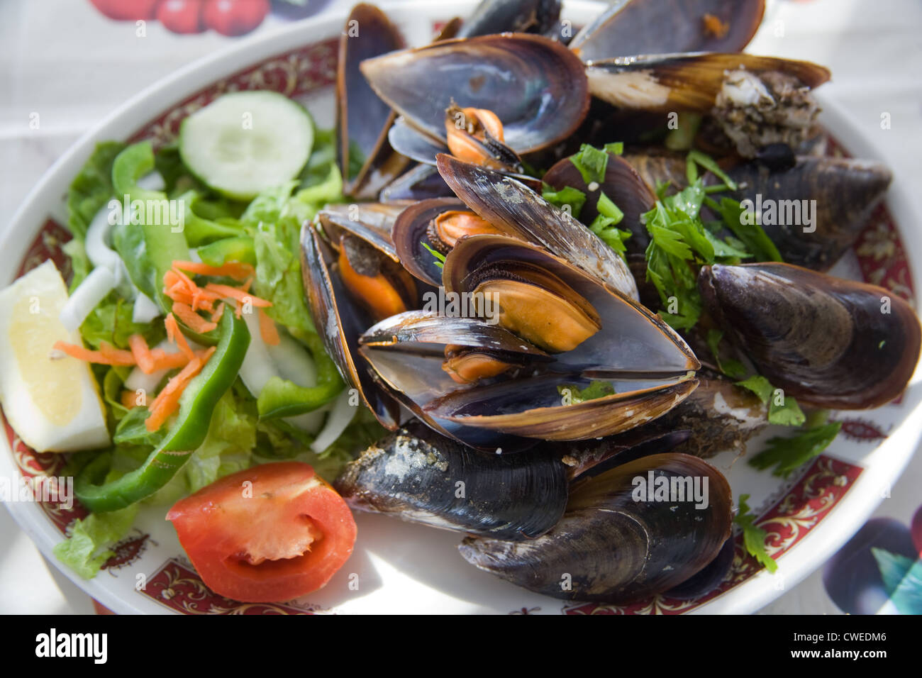 Europe, Malta, fish plate. Stock Photo