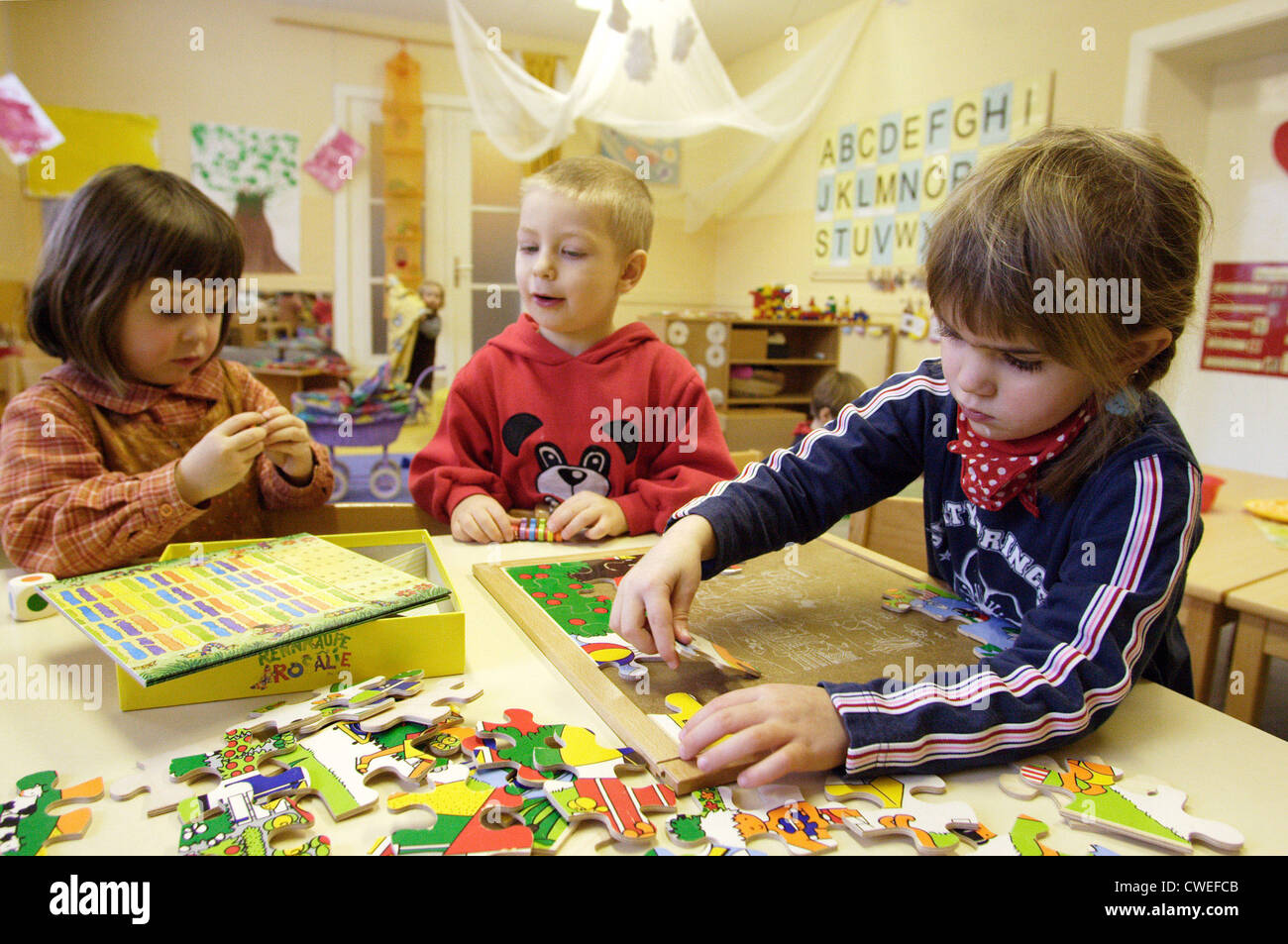 Nursery care in the community center Lilienthal Stock Photo