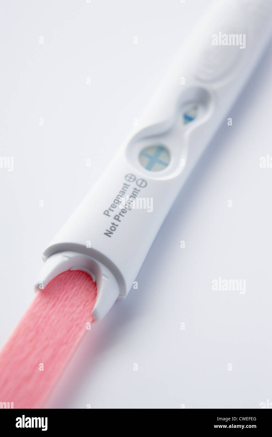 Pregnancy testing kit Stock Photo