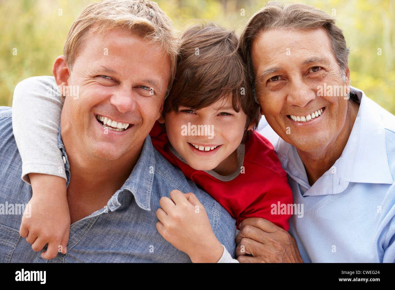 generations Hispanic men Stock Photo