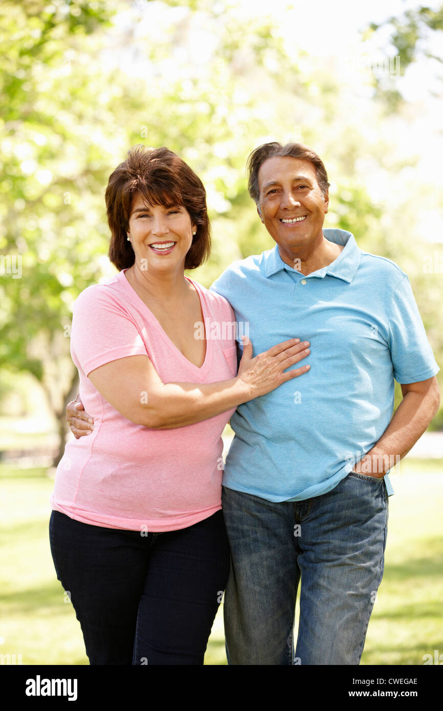 Senior Hispanic couple outdoors Stock Photo - Alamy