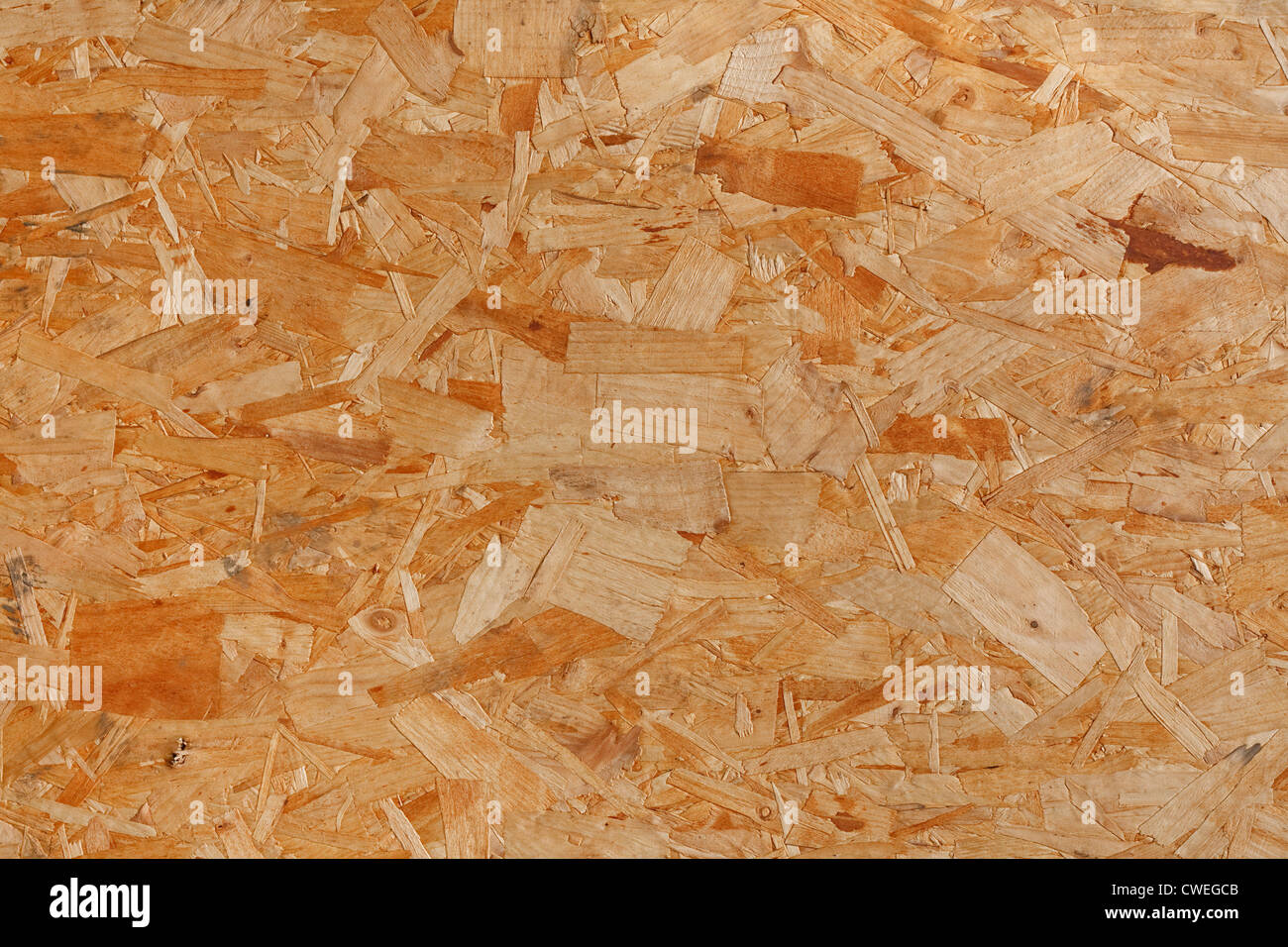 Plywood background of oriented strand board or OSB, great for builders and boarding up windows etc Stock Photo