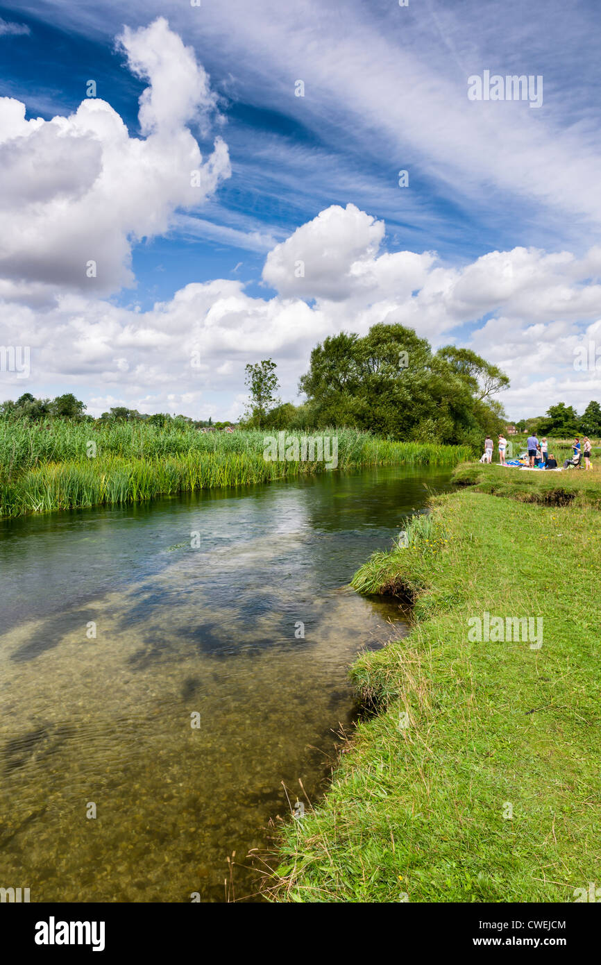 The River Test at Stockbridge, Hampshire England Stock Photo Alamy