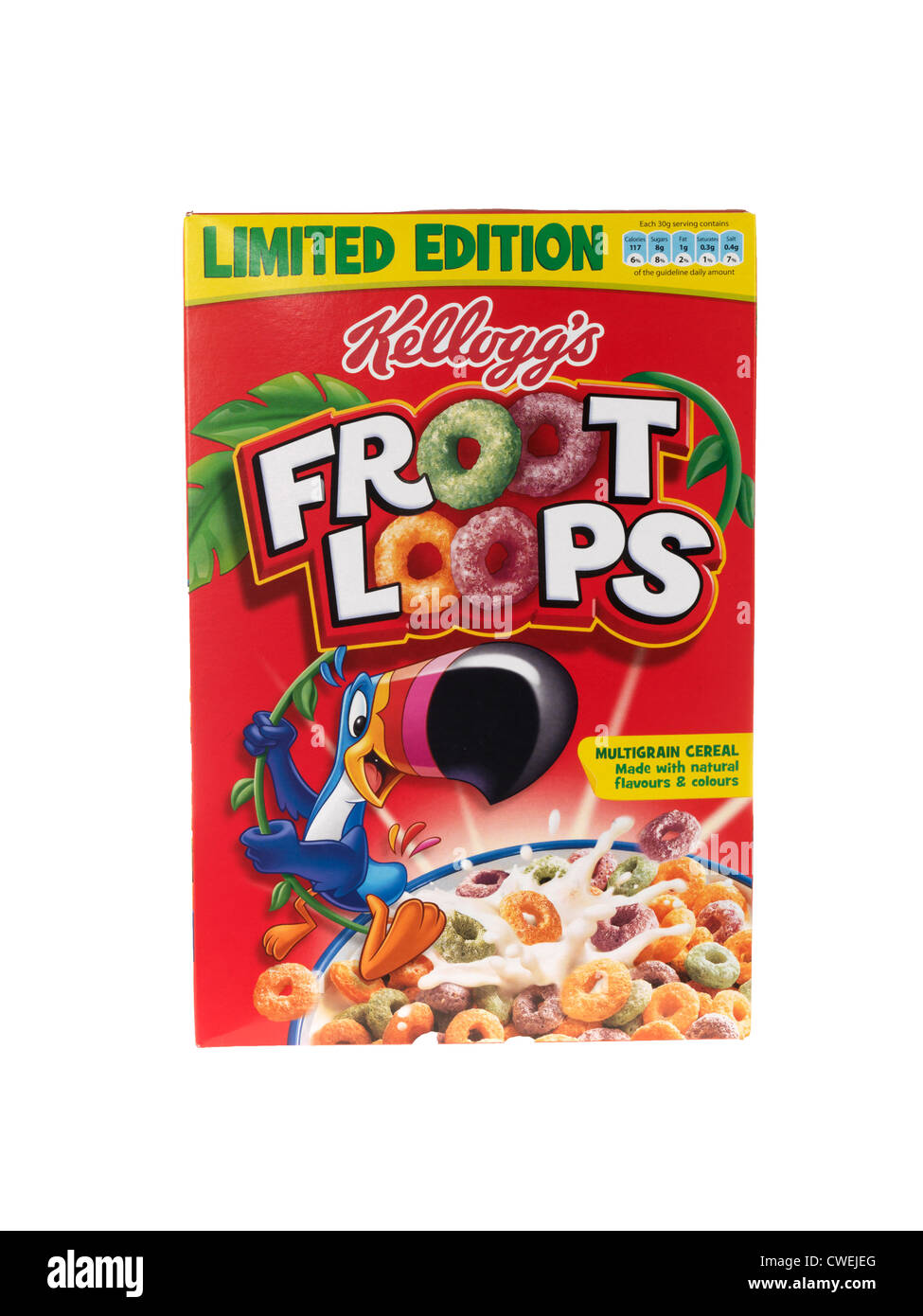 Kellogg's Fruit Loops Breakfast Cereal Stock Photo