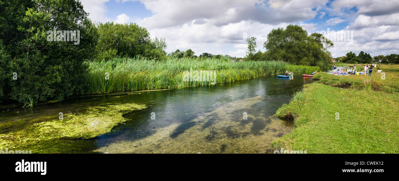 The River Test at Stockbridge, Hampshire England Stock Photo Alamy